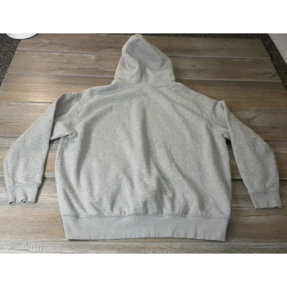Nike Hoodie Sweatshirt Womens L Gray Essentials Oversized Fleece Center Swoosh